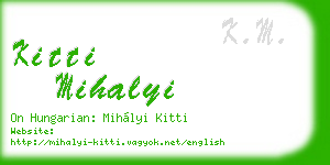 kitti mihalyi business card